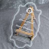 Transparent Acrylic Invitation Card 2020 Invitation Holiday Greeting Card